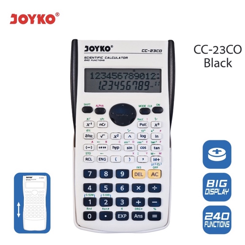 

KALKULATOR MEREK JOYKO CC-23CO SIN/COS/TAN/LOG