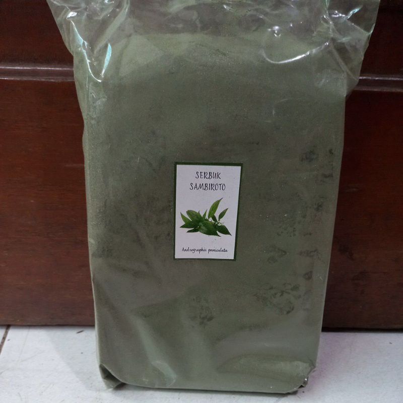 

1/2kg Bubuk sambiloto/sambiroto Bubuk Daun Belalai Gajah Sambiloto Kering Hijau-murni