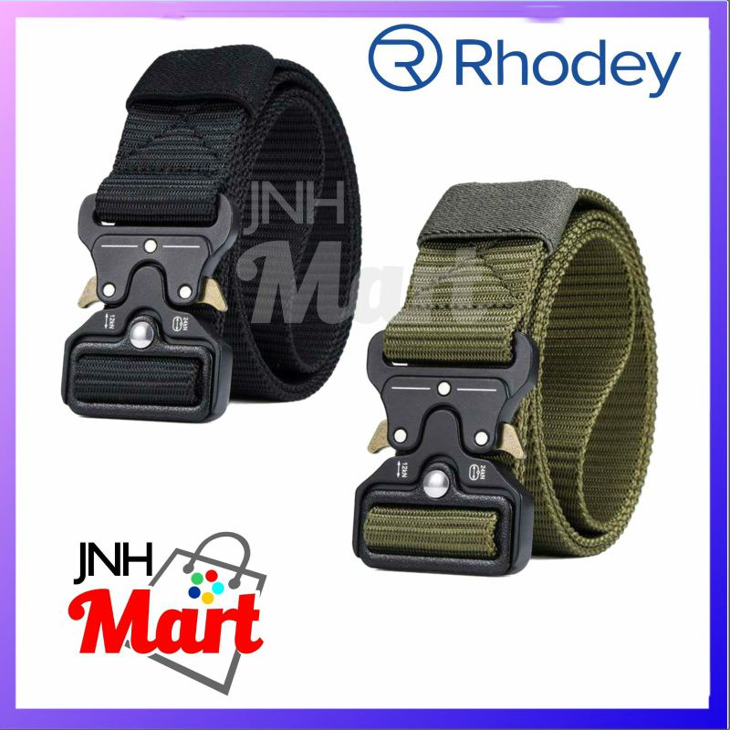 Rhodey Ikat Pinggang Pria Fast Unlock Gesper Metal Sabuk Army Tactical Military 125cm