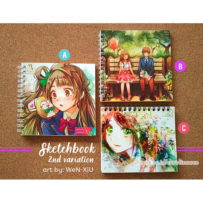 

Sketchbook - Buku Gambar - Love Live Kotori x Pokemon Rowlet / Original Art