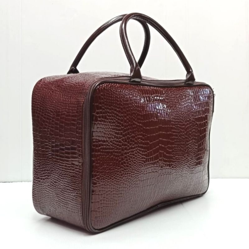 TRAVEL BAG TAS JINJING CROCO COKLAT