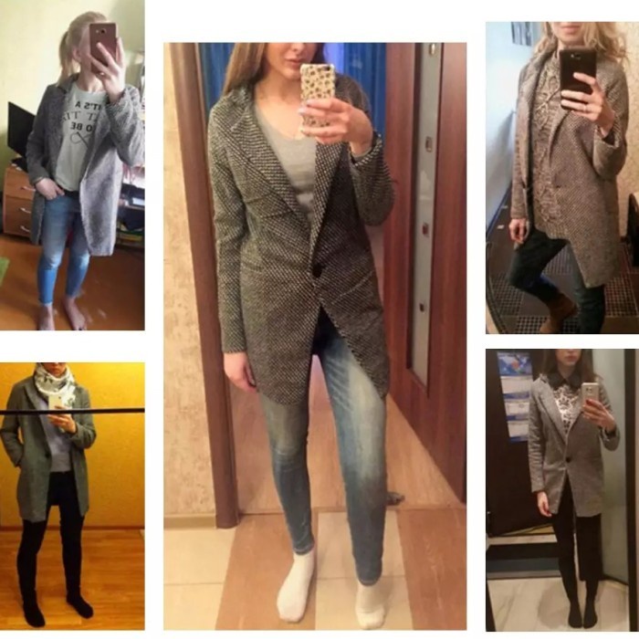 Blazer Wanita Korea import bahan Wol hangat untuk Spring dan Autumn