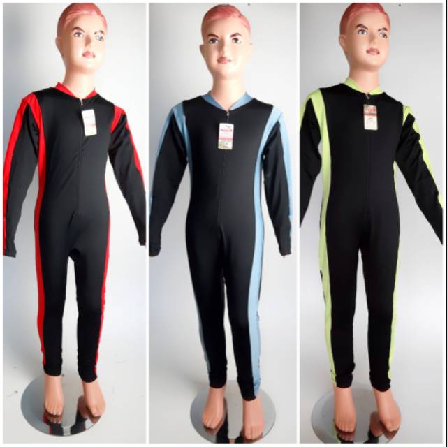 Baju renang panjang full body anak anak unisex usia 6th Baju renang panjang full body anak anak unisex usia 6th