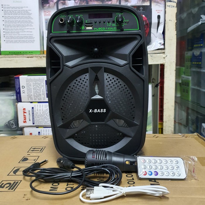 Speaker Fleco F-63A LED portable free mic