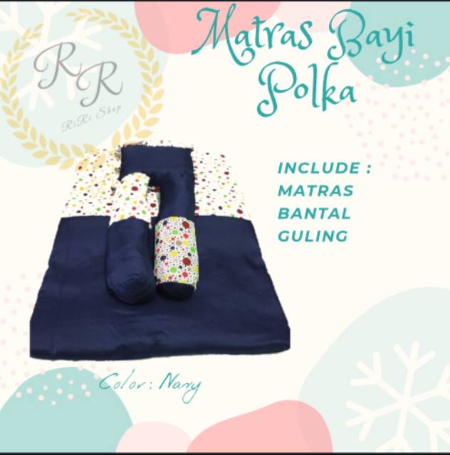 Matras Bayi Polkadot/Perlengkapan Tidur Bayi