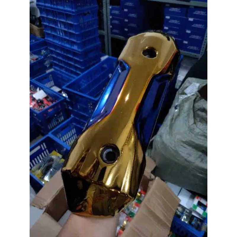 Tameng Knalpot twotone thailok 2 tone blue gold beat scoopy new old vario new old