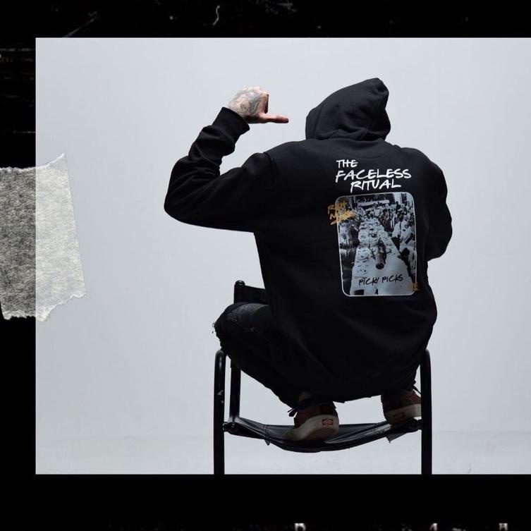 (PRODUK ZV7F7) Roughneck x Picky picks (Bimopd) - Hoodie “Faceless Ritual”