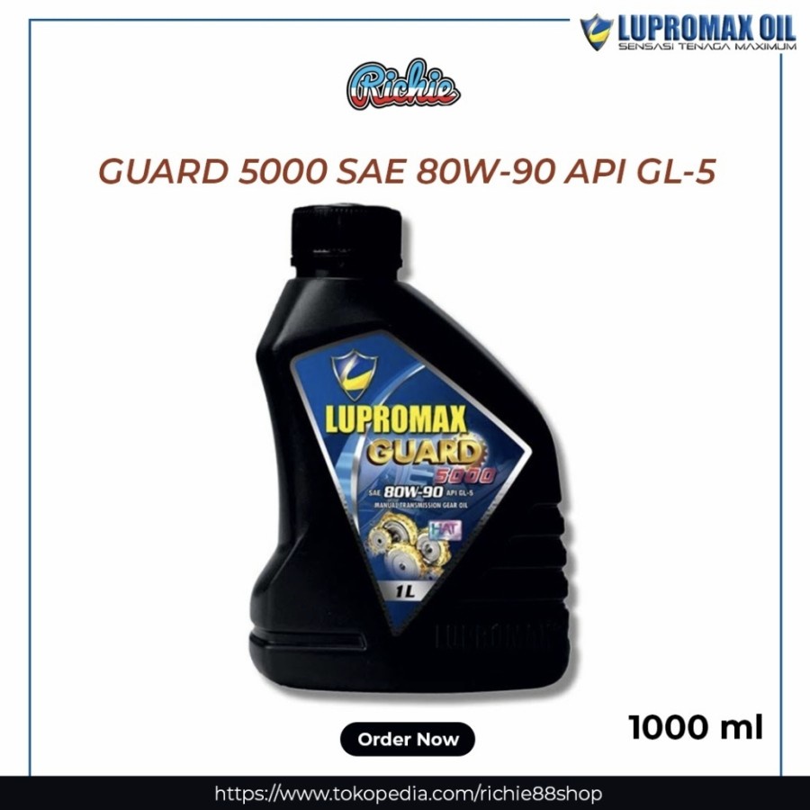 Oli Transmisi Manual Oli Gear Lupromax Guard 5000 SAE 80W-90 API GL-5
