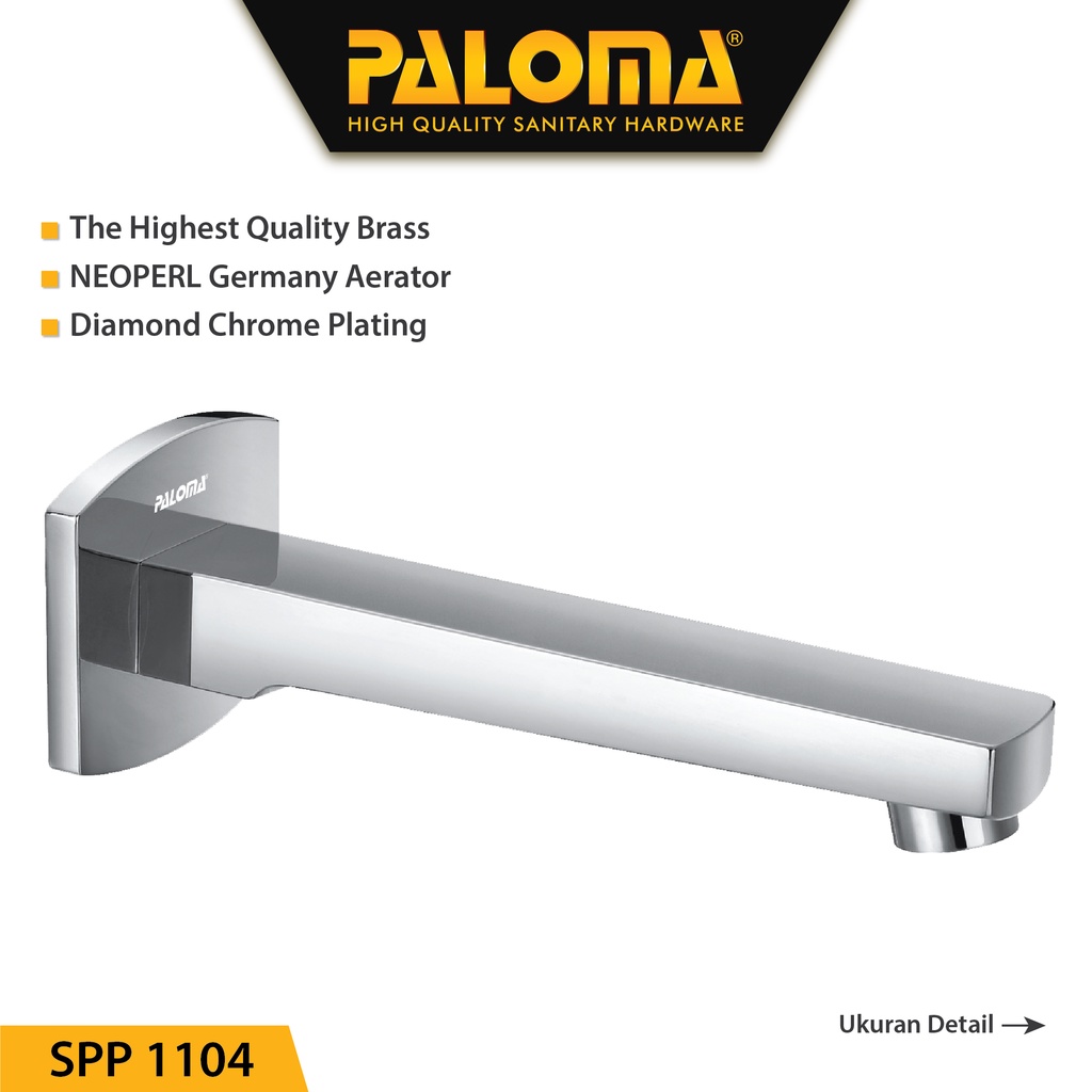 PALOMA SPP 1104 Spout Mulut Keran Tanam Bathtub Wastafel Moncong Kran