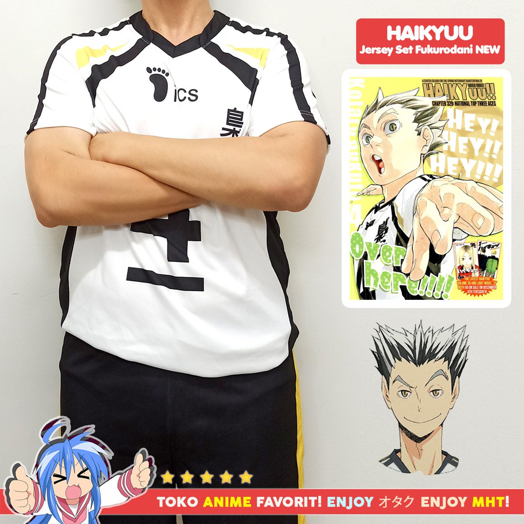 Kostum Anime Cosplay Haikyuu Fukurodani Jersey NEW Version 2 HAIKYUU TO THE TOP Bokuto Akaashi