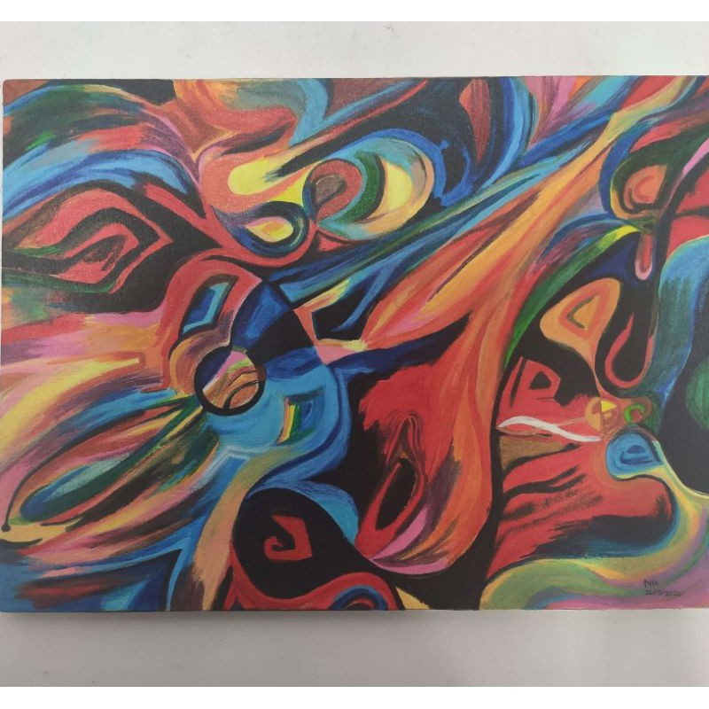 

Lukisan Kanvas Handmade – Tipe Abstrak (Ukuran A3)