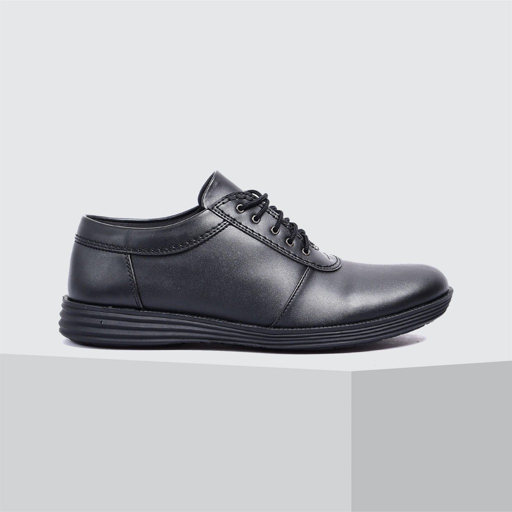 Carlton Black | Sepatu Pria Hitam Casual Pantofel Kerja Formal Fantopel Pantopel Ori | FORIND x JACK