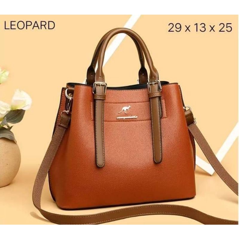 ((BISA COD))TAS SELEMPANG WANITA TOP HANDBAGS MOTIF POLOS LOGO KANGGURU
