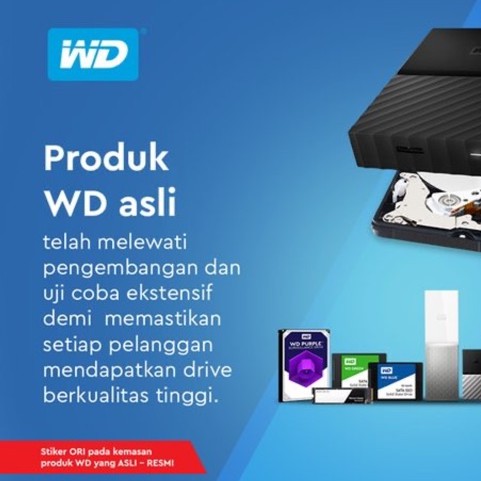 WD My Passport NEW Model 1TB/2TB/4TB/5TB/6TB - HDD Hardisk External - Garansi Resmi