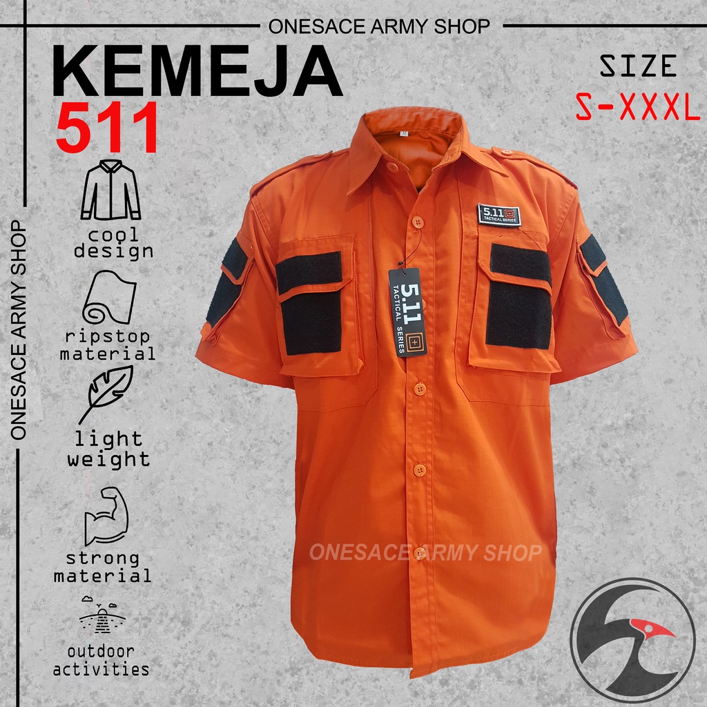 Kemeja Tactical 511 Tangan Pendek/Kemeja Lapangan/Kemeja Pria/Kemeja Taktikal/PDL