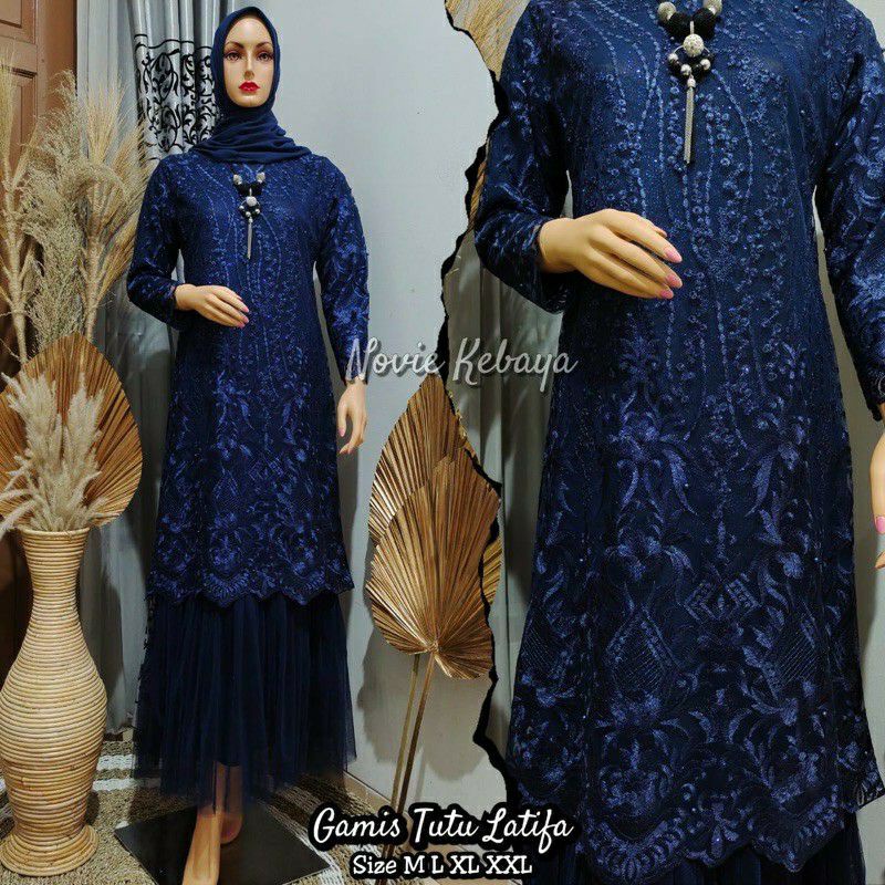 GAMIS TUTU LATIFA GAMIS TILLE BORDIR GAMIS MUSLIM GAMIS MEWAH