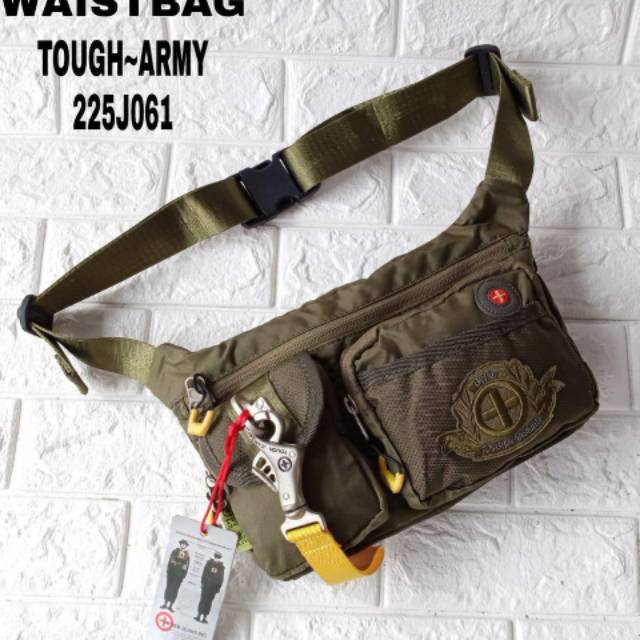 Tas selempang tas pinggang tough army hijau