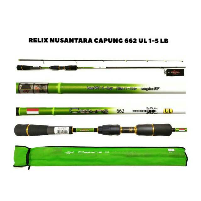 Joran Relix Nusantara Capung 622 Ul 1 5 Lb Shopee Indonesia