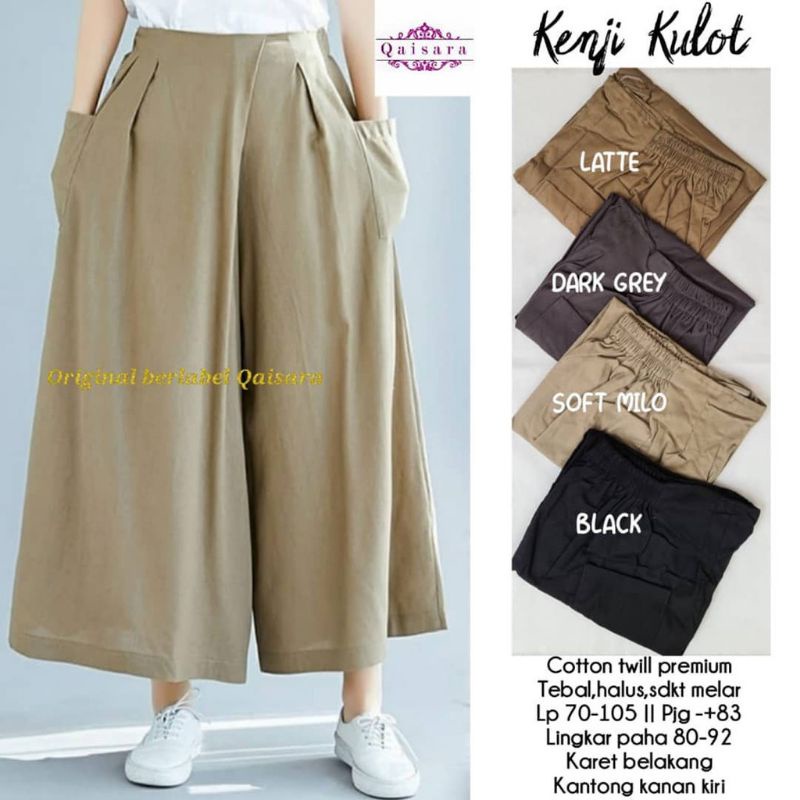 ( Bisa COD ) Celana Korea Kulot JUMBO Terbaru Kenji By Qaisara Solo
