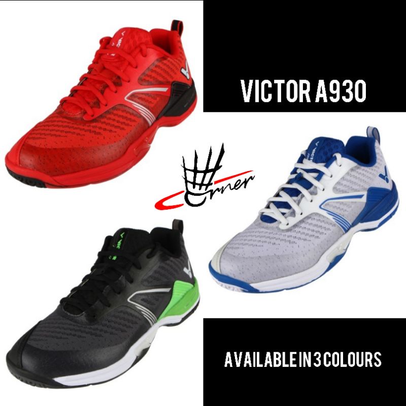 Sepatu Badminton Victor A930 A 930 AF C D Black White Red Original