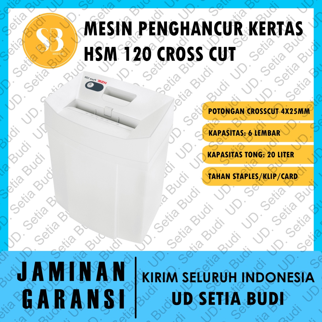 Mesin Penghancur Kertas HSM 120 Cross Cut 4 x 25 mm