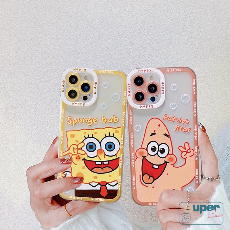 Case Untuk Samsung A04S A04E A32 A14 A30s A22 A71 A04 A72 A20s A50s A03 A33 A13 A53 A02 A10 A23 A73 M23 M10 A20 A30 A52 A10s A03s A21s A51 A1 A12 Kartun SpongeBob Cover