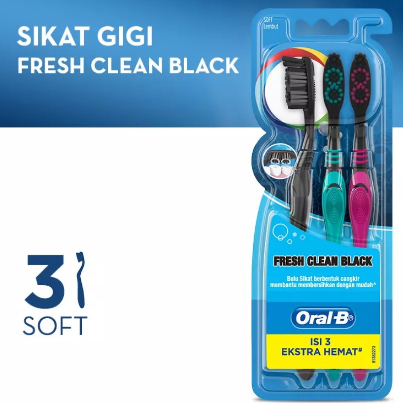 [Lailaiorire] Oral B Oral-B Sikat Gigi Ultra Thin Ultrathin Compact Soft / All Rounder 123 Clean 3'S / Complate Easy Clean Charcoal