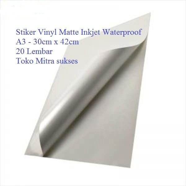 

Stiker Vinyl Matte Inkjet Waterproof A3