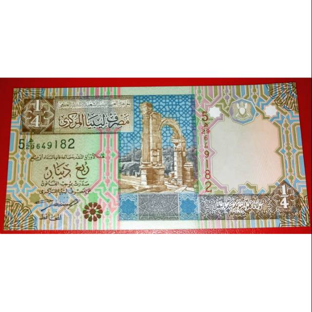 

Uang Asing Kertas Libya 1/4 Dinar