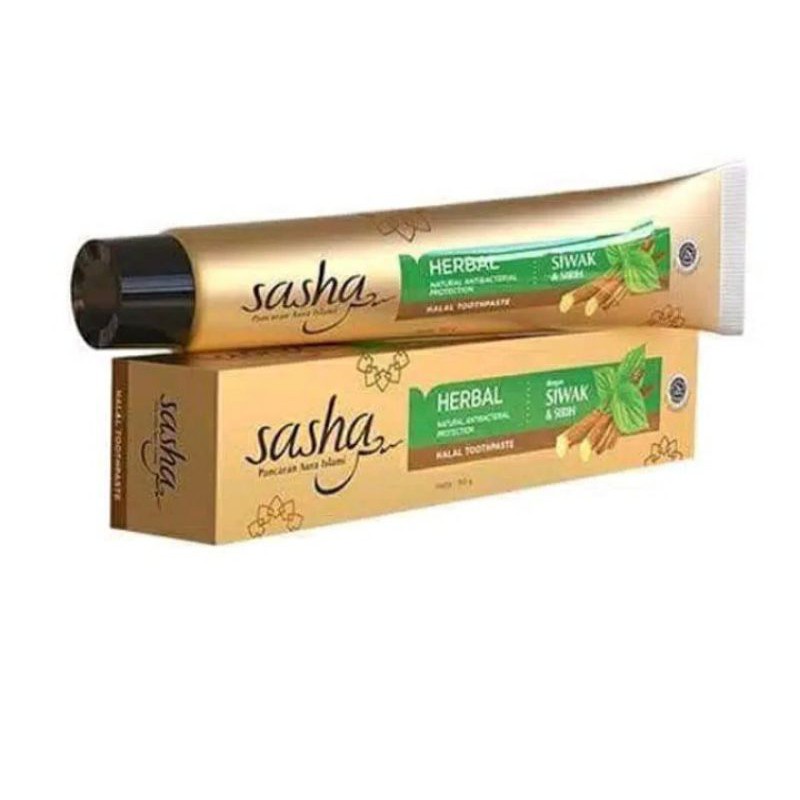 SASHA SIWAK HERBAL DAUN SIRIH 65 GR /Gusi Bengkak/Mulut Bau/Plak Gigi/Odol Gigi