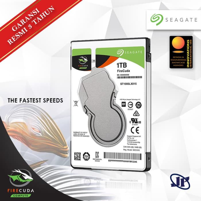 SEAGATE LAPTOP FIRECUDA SSHD 1TB 2.5" HDD/HD/HARDISK/HARDDISK INTERNAL EXCLUSIVE