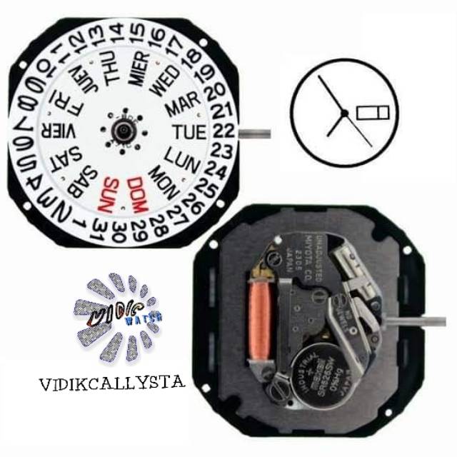 MESIN JAM TANGAN MIYOTA 2305 CALIBER CAL2305 CAL-2305 ORIGINAL