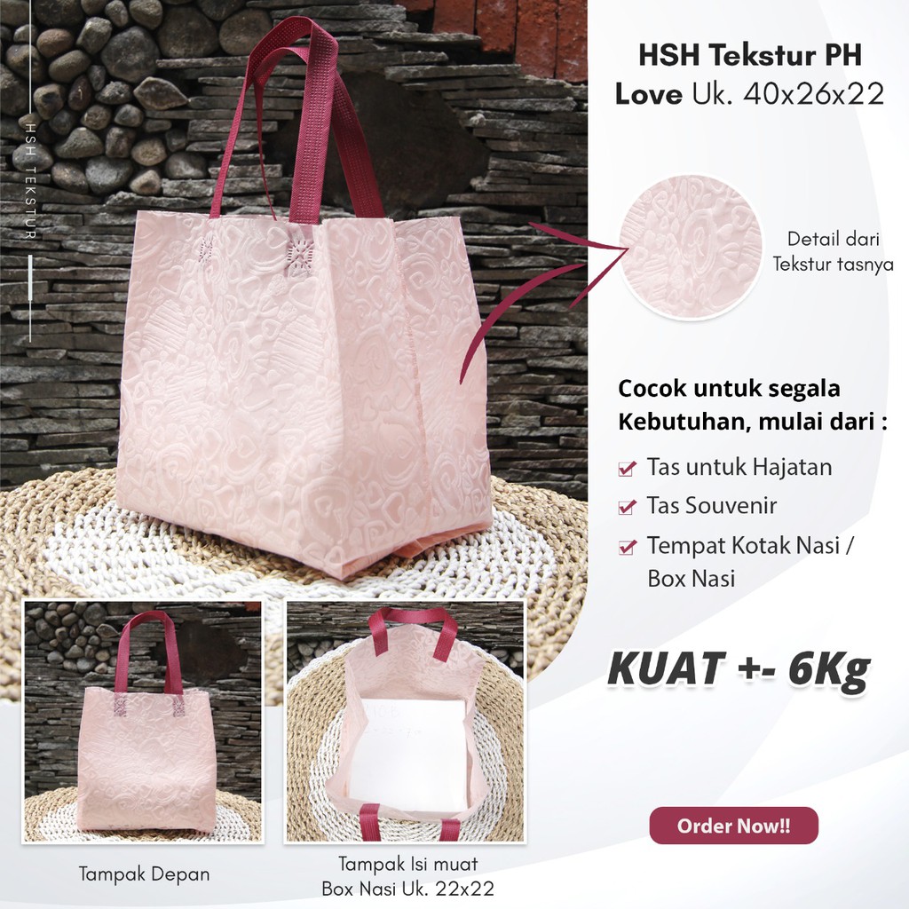 TAS BOX NASI , TAS HAJATAN TEXTURE, GOODIEBAG BOX NASI