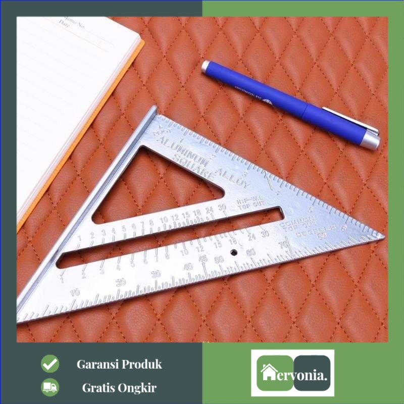 

Penggaris Siku Tukang Mistar Triangle Ruler Aluminium