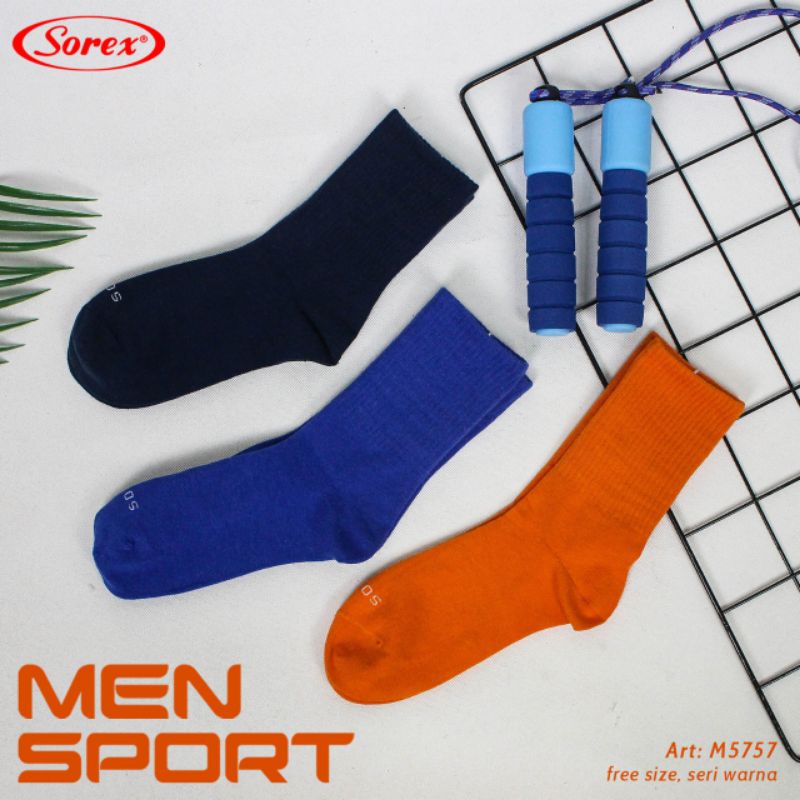 Sorex man sport Sock M 5755/M 5756/M 5757 kaos kaki olahraga