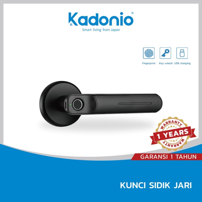 KADONIO Digital Handle Kunci Pintu Rumah Elektronik Fingerprint