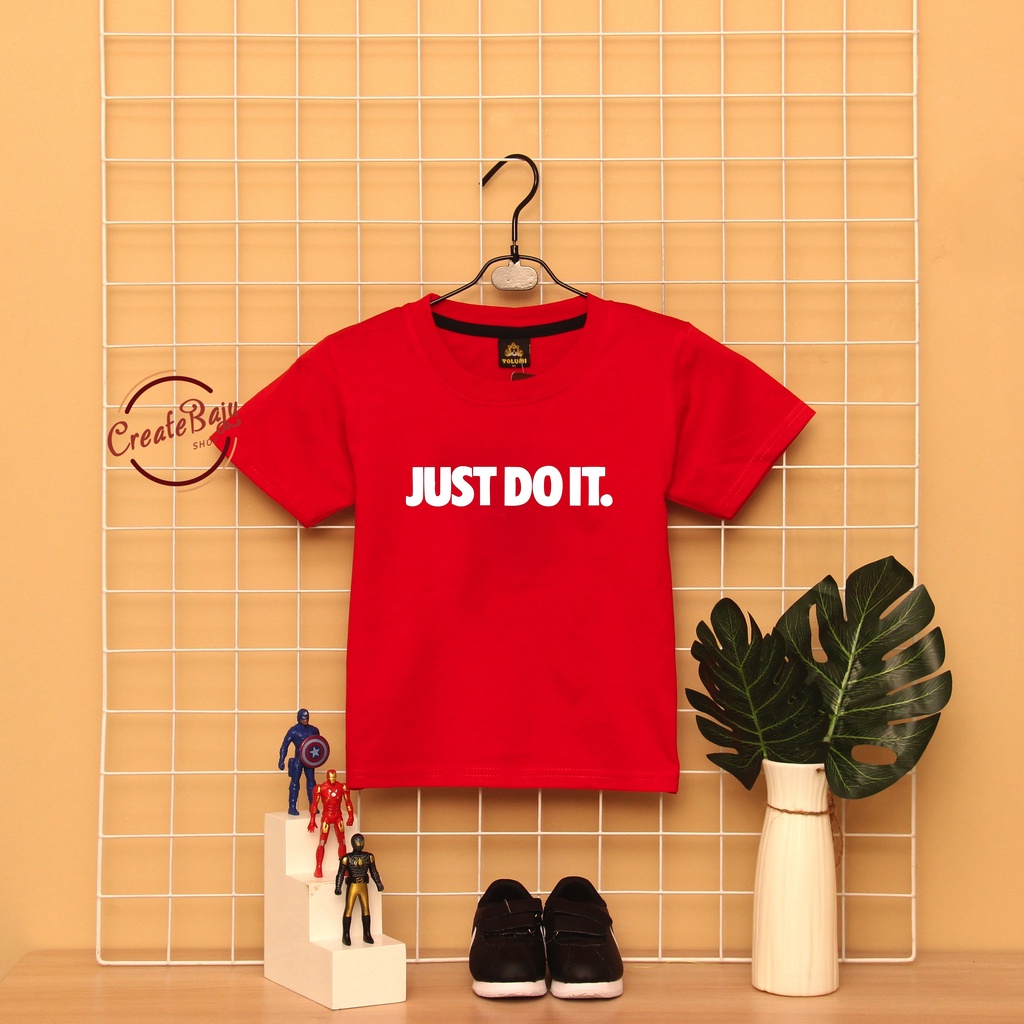 CUSTOM KAOS ANAK LAKI JUST DO IT 1-7 TAHUN BAJU ATASAN ANAK LAKI FASHION TERMURAH BAHAN KATUN