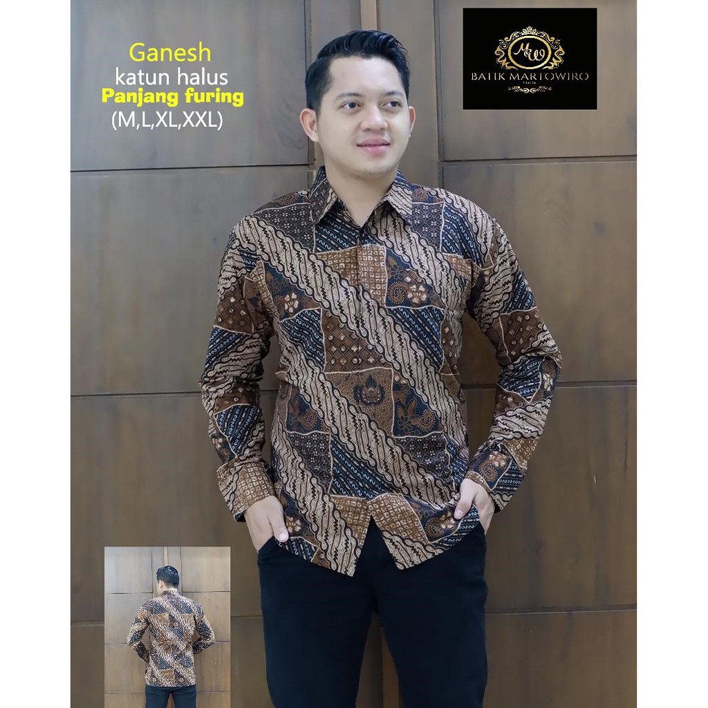 GANESH MARTOWIRO KEMEJA BATIK PRIA LENGAN PANJANG PENDEK LAPIS FURING ATASAN BATIK PRIA MODERN HALIMUN TROMPET  PANTARA NAVY KANGEN KAMULYAN IJO AKTI KUNINGA NJAWI NAVY WULUNG INGSON KADUNG KULINO WARU KAMULYAN WARU MARON ASWO MULYO IJO MESEM MESEM