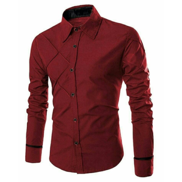 HipNop HEM JAMESI KEMEJA FORMAL PRIA LENGAN PANJANG KEMEJA POLOS COWO SLIM FIT PUTIH HITAM MAROON