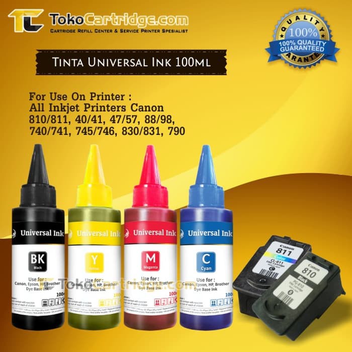 Tinta isi ulang Canon PG810 CL811 PG 810 CL 811 100ml Murah