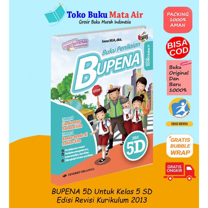 

❤BISA COD❤ BUPENA ( BUKU PENILAIAN ) JILID 5D UNTUK SD/MI KELAS V ( K13N )