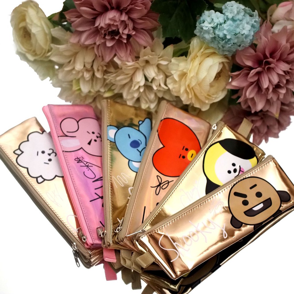 Tempat Pensil Karakter BT21 HOLOGRAM TEBAL HIGH QUALITY Kpop BTS Korea Bagus Murah