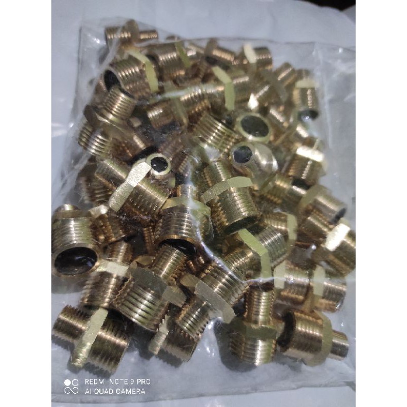 DOBEL NEPEL KUNINGAN 1/2 X 1/4 INCH