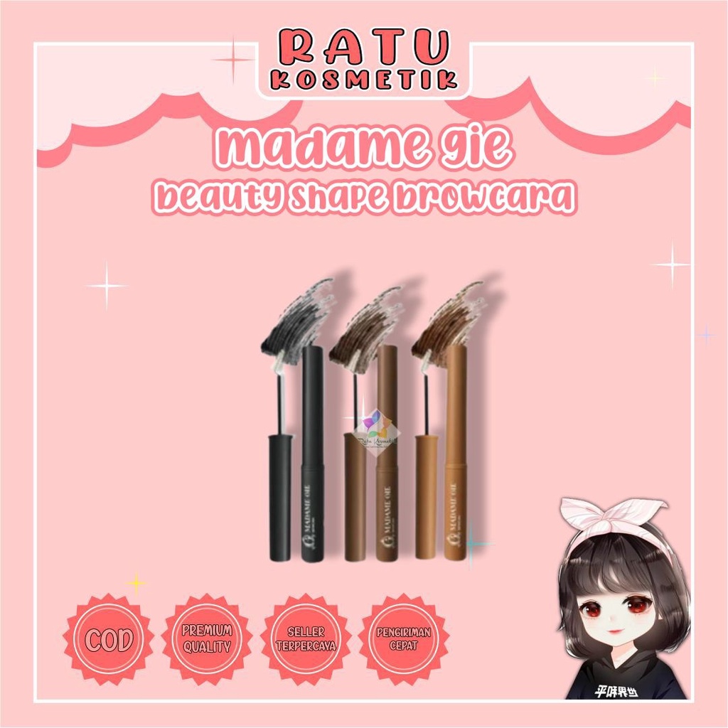 ❤ RATU ❤ Madame Gie Beauty Shape Browcara | MakeUp Mascara Alis Gel | Maskara Waterproof BPOM✔️