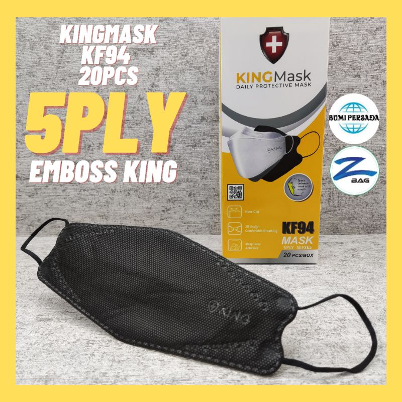 New Kingmask Masker KF94 4ply premium kemenkes AKD KF 94 4 ply isi 20 ppcs