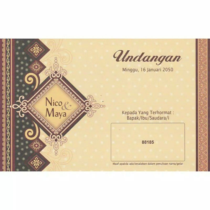 Blangko Undangan Erba 88185