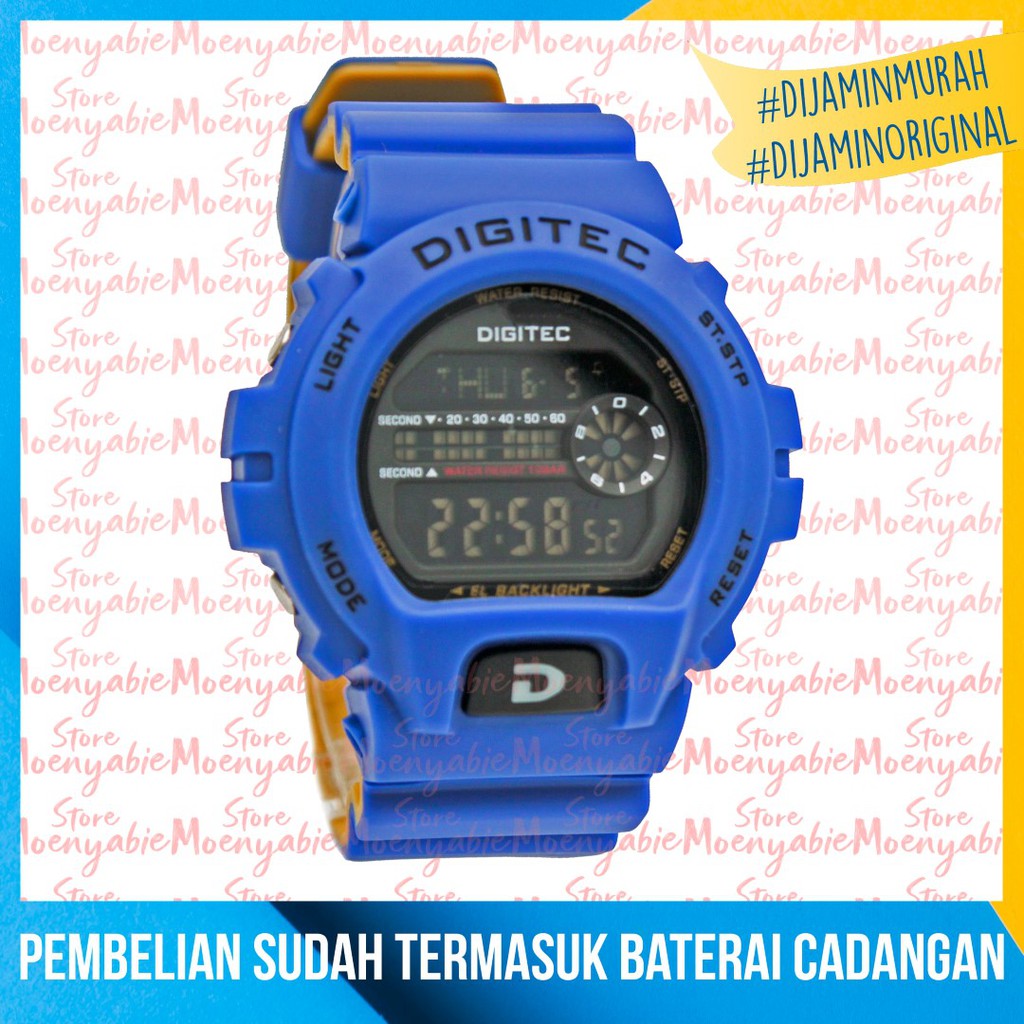 Digitec DG 3098T Blue Original Dan Anti Air Jam Tangan Digitec Pria