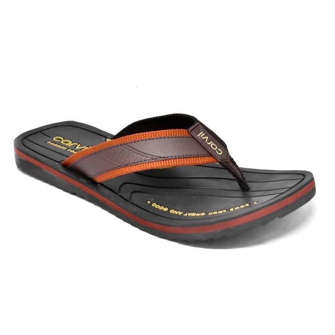 Carvil Sandal Pria NEW EMW-01 BLACK/BROWN carvil92 Ayo Beli