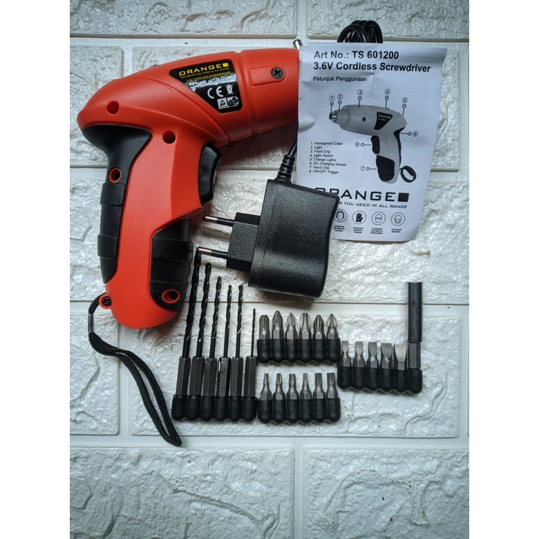 Cordless screwdriver 3,6 V Orange TS 601200