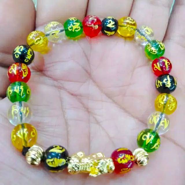 Gelang batu mantra warna warni